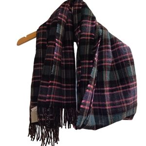 J.Crew plaid wool blend scarf